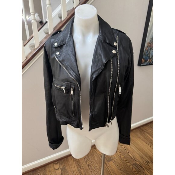 R13 Black Leather Jacket - Picture 3 of 5